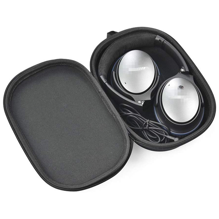 Custom Black Hard Shell Headphone Phone Bluetooth USB Cable Portable Storage EVA Hard Case