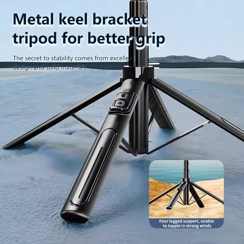 Universal Wireless Tripod Selfie Stick 1.3m Mobile Phone Holder Anti-Shake Tripods