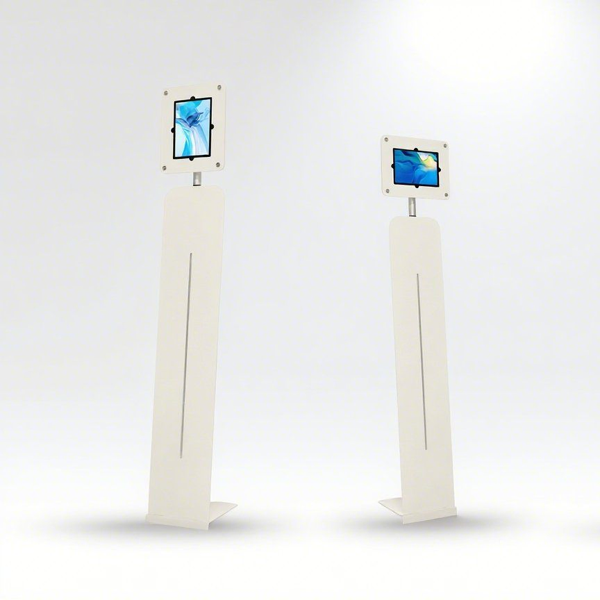 High Quality Floor-Standing iPad Stand with Italian Design Matching Booth Promotion Table