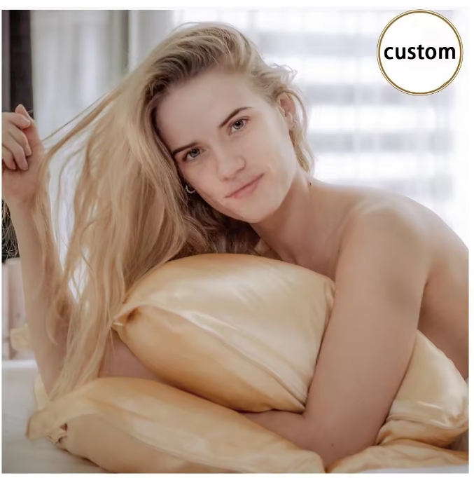 Wholesale Pure Natural 6A Charmeuse Silk Mulberry Satin Pillowcase Eye Mask Set Can Be Customized Packing Box Gift Box