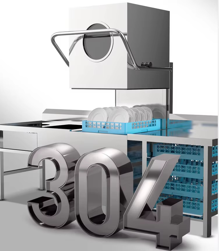 Restaurant Hotel Dishwasher 380V 9.8kw Hood Type Dishwasher
