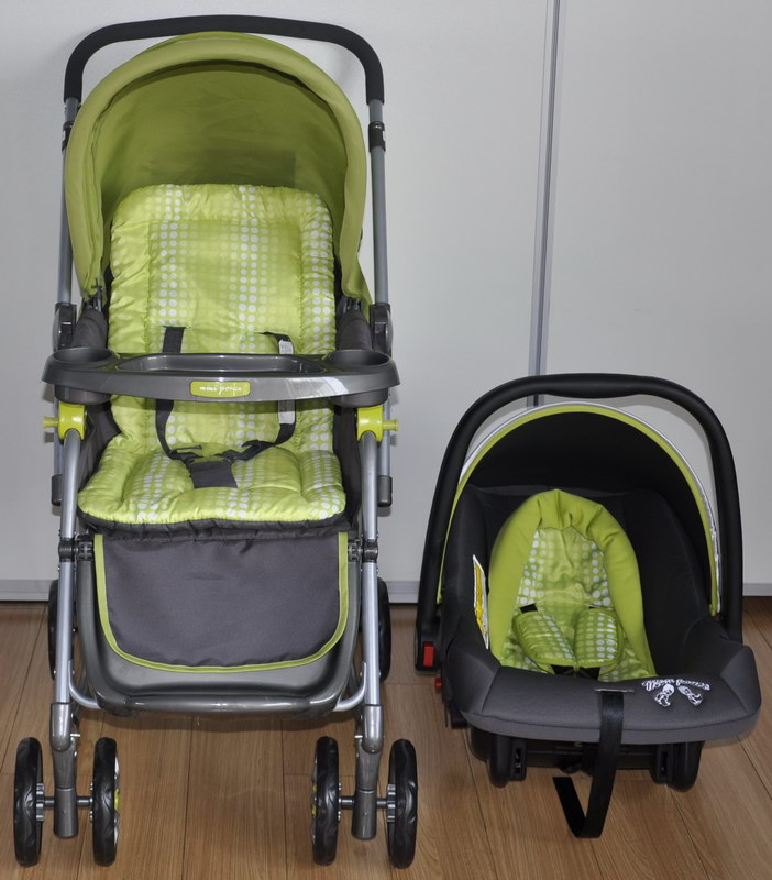 Bubble Design Red Pink Green Cyan 2-in-1 Baby Stroller and Basket Made in China
