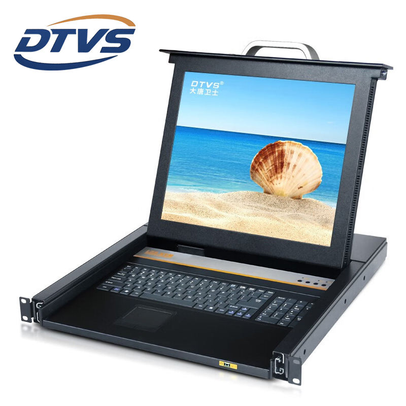 17" LED 8 Port VGA Ethernet Kvm 1u Rackmount LCD Console CAT6