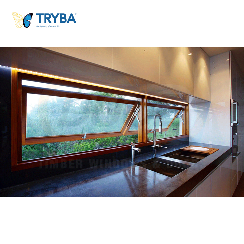 Tinted Glass Solar Control UPVC Awning Windows for Sunrooms