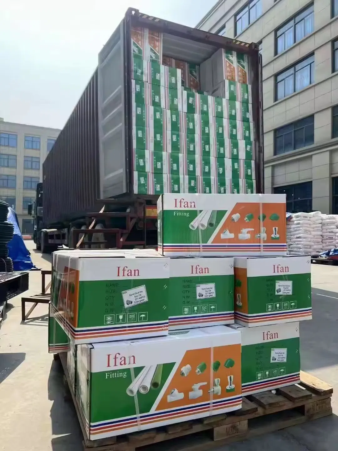 Ifan Factory Supply PPR Pipes and Fittings Pn25 20-125mm PPR Water Pipe Fittings DIN 8077 White Color Full Type PPR Fittings
