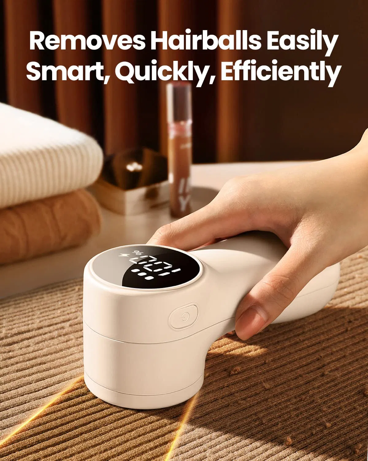 Sweater De-Fuzzer Intelligent Digital Display Bobbles Trimmer Fabric Shaver Rechargeable Lint Remover