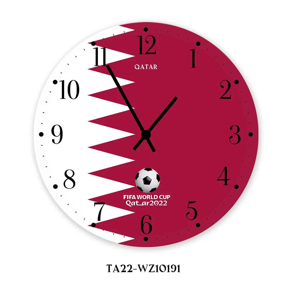 World Cup Light Luxury Wood Wall Clock