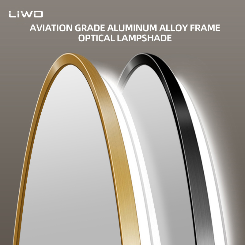 Aluminum Alloy Frame Oval Bathroom LED Mirror with Anti-Fog Backlit Lighted Makeup Vanity Mirror Illuminated Furniture Home Decoration Hotel