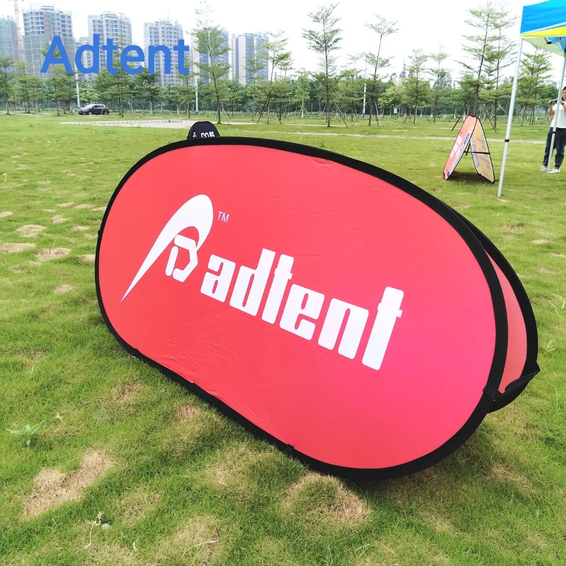 Custom Metal Frame Vertical Double Sided Advertising Banner