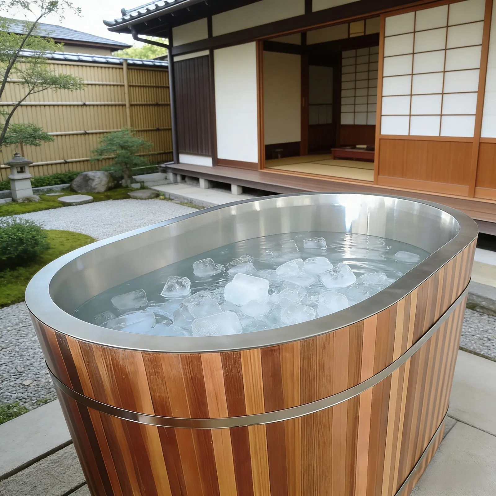 Маленькая ванна для одного человека, холодная купель