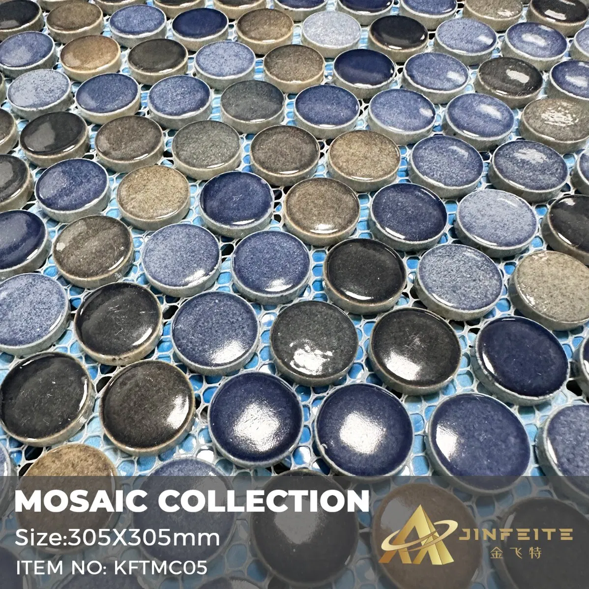 Glossy Surface Porcelain Mosaic for Bathroom Wall Decor Best Price for Resell