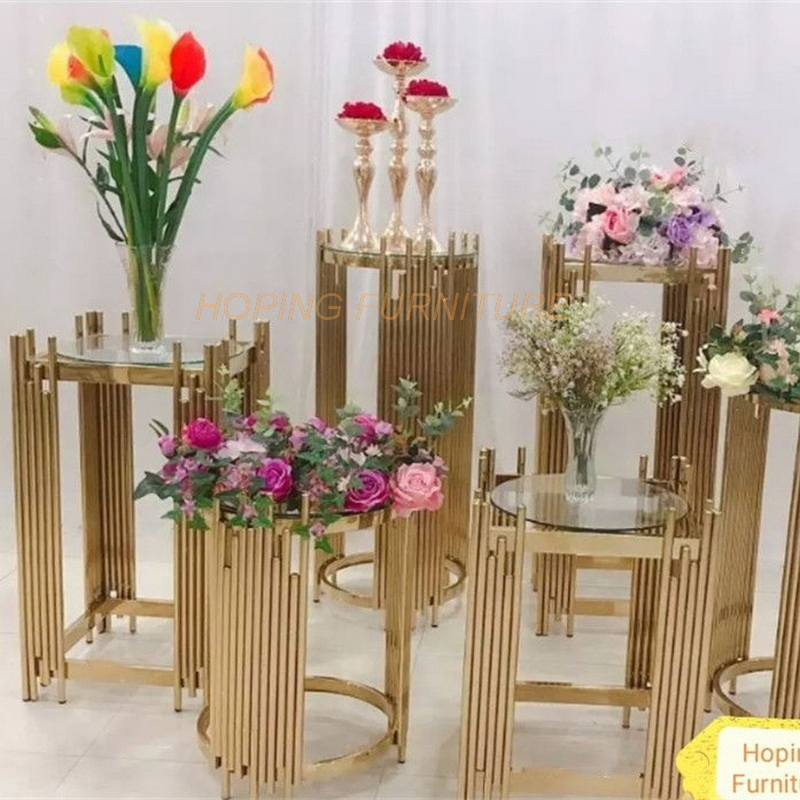 Popular Wedding Decoration Glass Flower Stand for Restaurant Hotel Office Party Shop Home