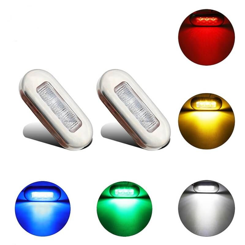 12V IP68 LED Clearance Marker Light for Trucks, Trailers, and Marine Use