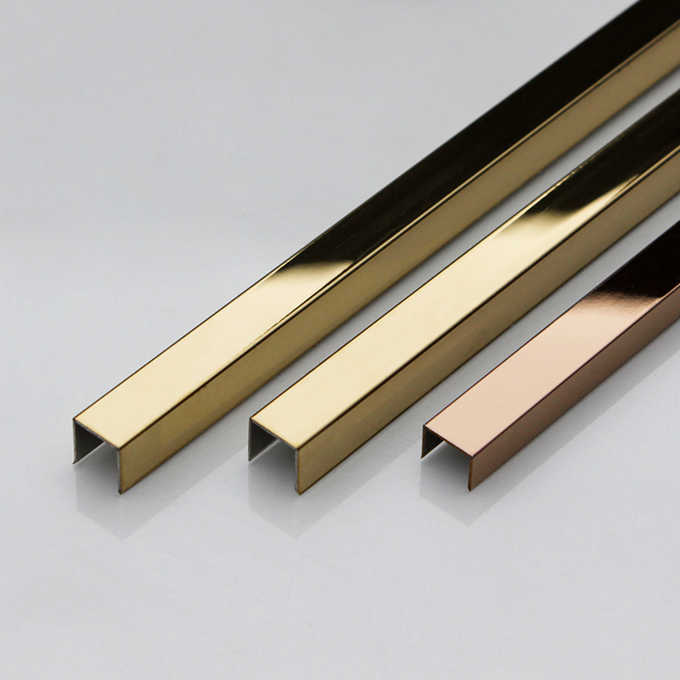 316 Stainless Steel Tile Trim U Channel for Glass Clamping