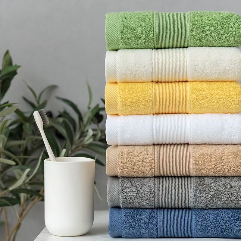 White Bath Towel with Hotel Amenities for Guest Room Using