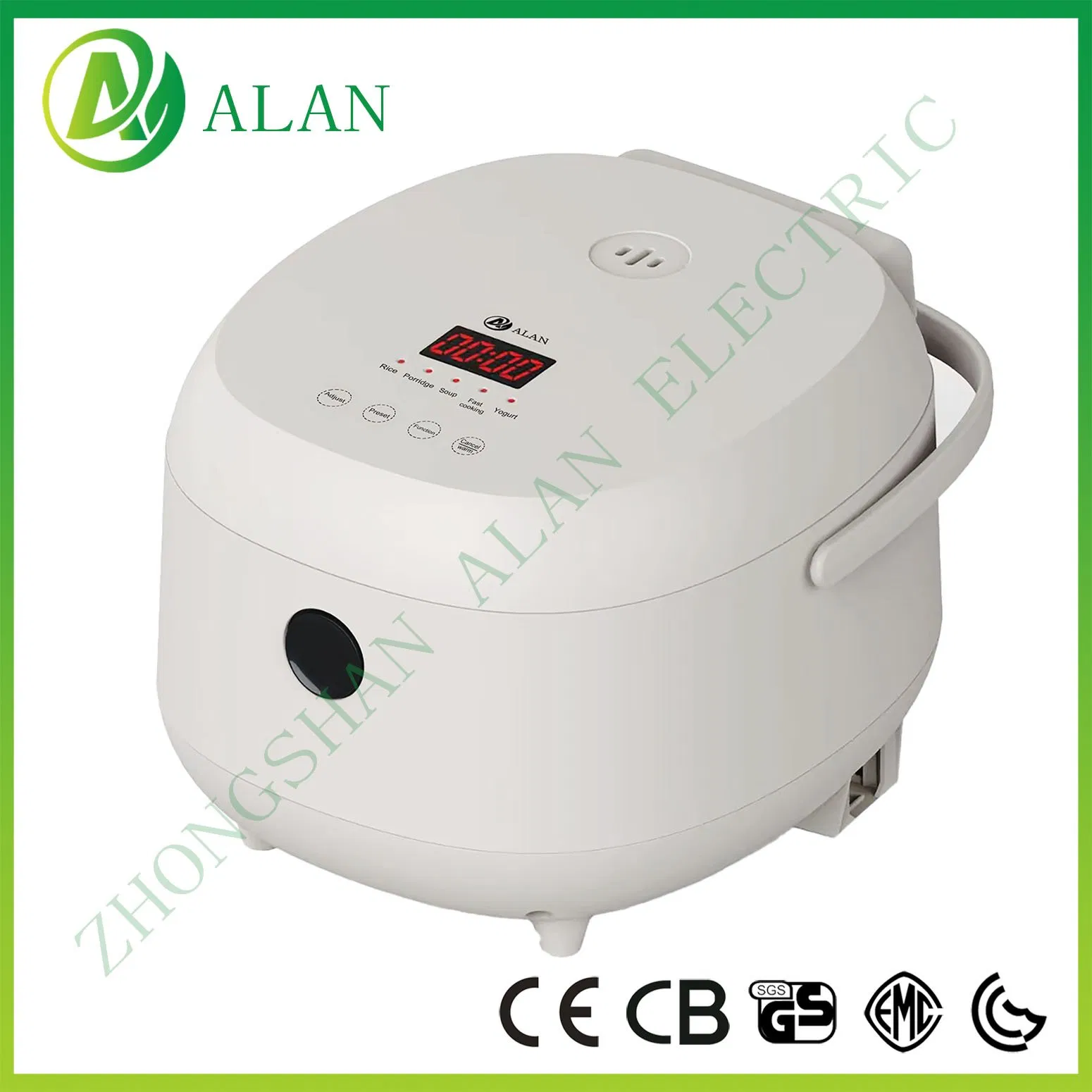2 Liters Plastic Housing Touch and Knob Dual Controller Intelligent Mini Electrical Pressure Cookers with a Handle