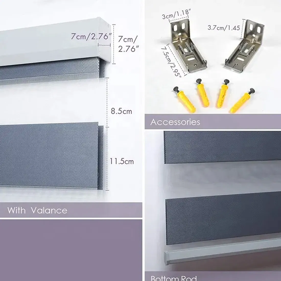 Day and Night Blackout and Windproof Electric Motorized Roller Blinds for Window