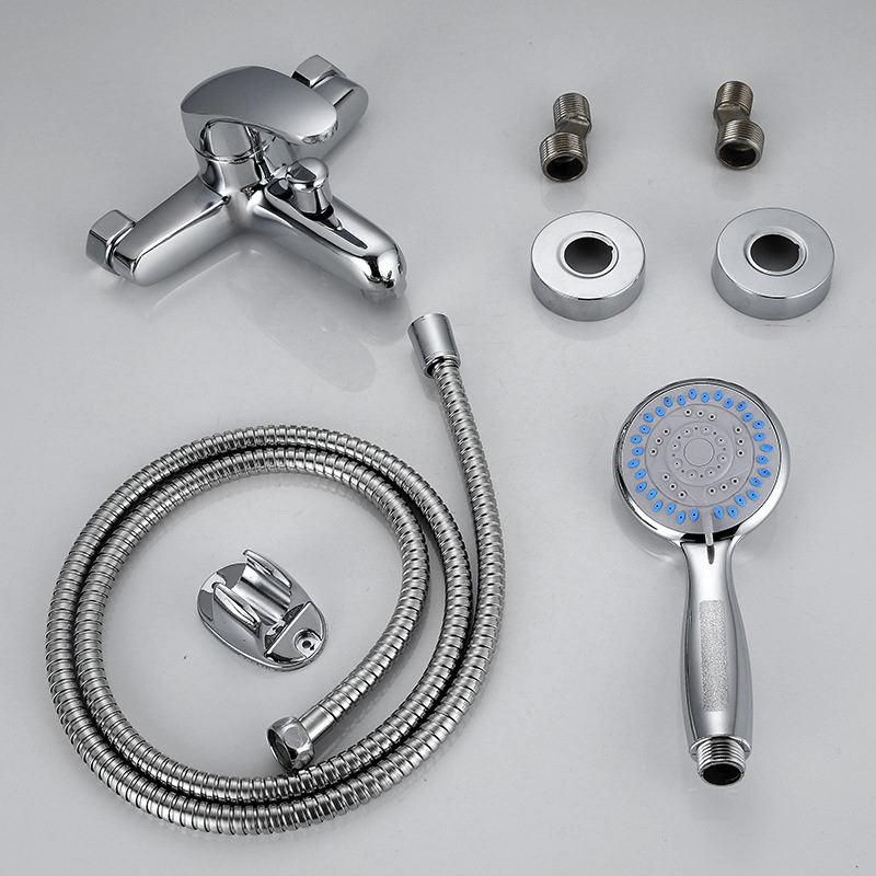 Shower Faucet Hot and Cold Mixing Valve Concealed Bath Shower Bathtub Triple Faucet