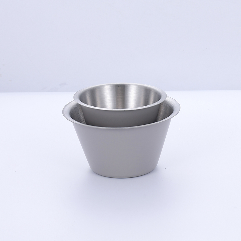 High Grade Dish Stainless Steel Sauce Dish with Exterior Painting