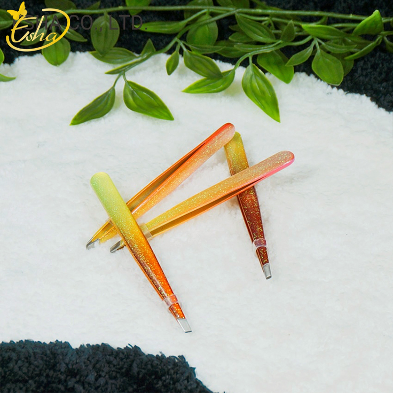 Positive Oblique Mouth Spray Glue Glitter Powder Makeup Eyebrow Tweezers