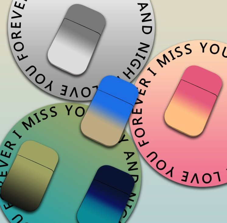 Wholesale Pink Flame Inflatable Lighter Windproof Lighter Metal Gradient Ins Style