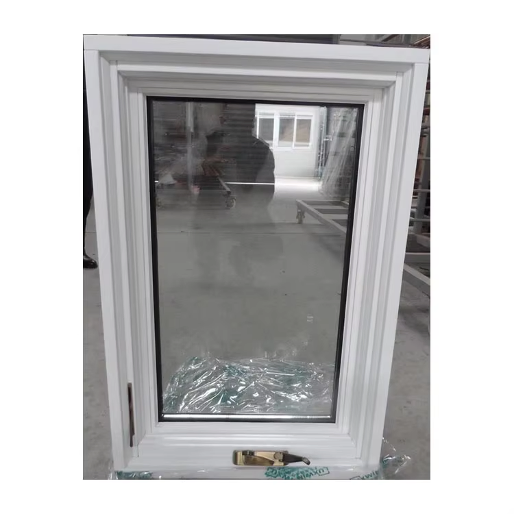 Kdsbuilding Manufacturer Wholesale High Quality White Color America Style Timber Wooden Hand Crank Oak Casement Window