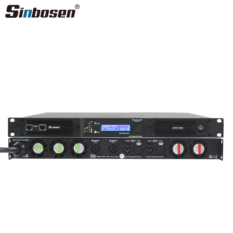 DSP D2-4200 2 Ohms Stable 8500W 2-Channel Professional 1u Digital DSP Power Amplifier