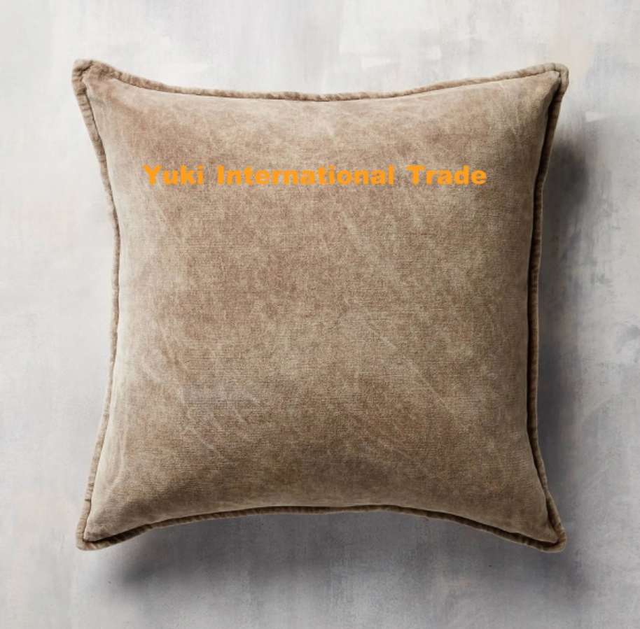 Thickened Linen-Like Fabric Cushion Cover in Solid Color