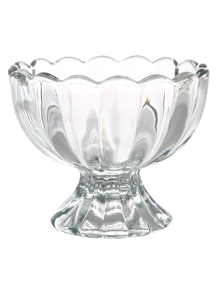 Clear Luxury Thick Mini Trifle Footed Glass Dessert Bowls Crystal Glass Ice Cream Cups Bowl