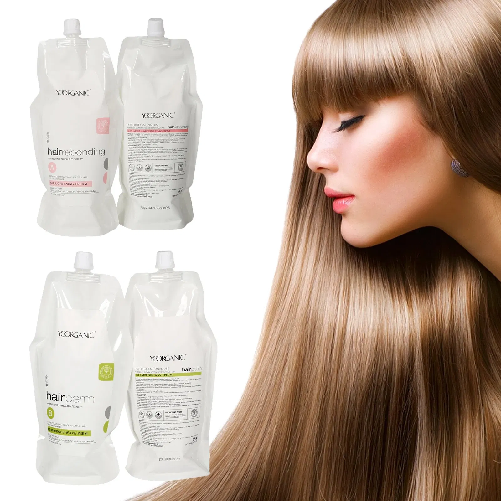 Wholesale Agent a Agent B Hair Rebonding Straight Cream Perm Salon Product