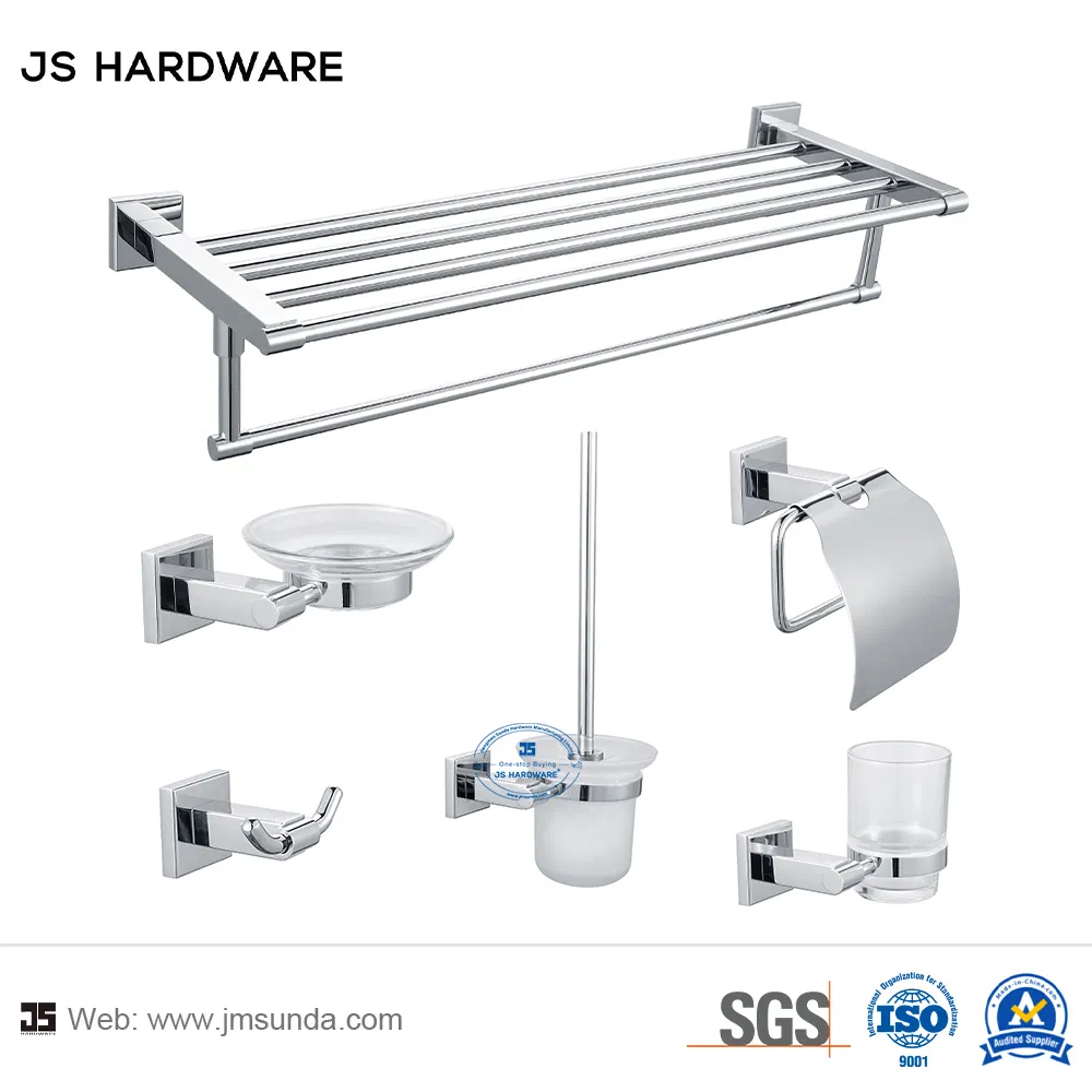 Chrome Toothbrush Tumbler Holder Bottle Holder Washroom Accessories Set