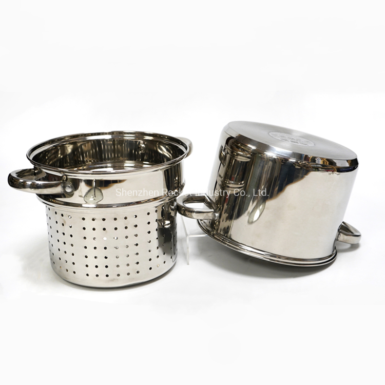 Набор кастрюль для пасты со стеклянной крышкой и дуршлагом