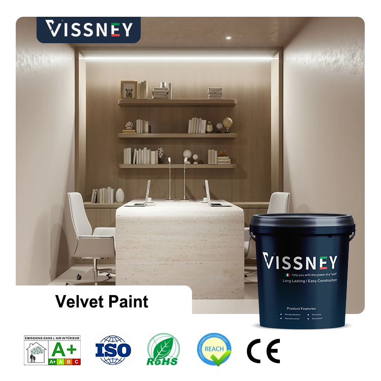 Vissney Velvet Wall Paint Sleek Interior Paint for Home Renovations and Wall Coating Solutions
