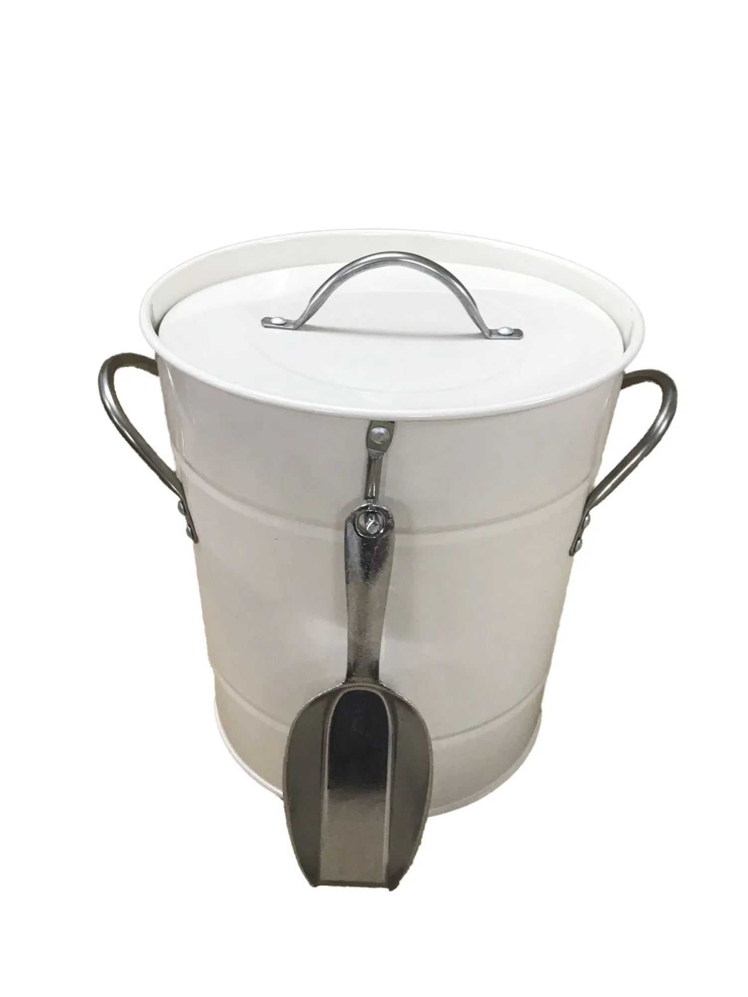 Round Bar Ice Wine Container Water Iron Metal Bucket