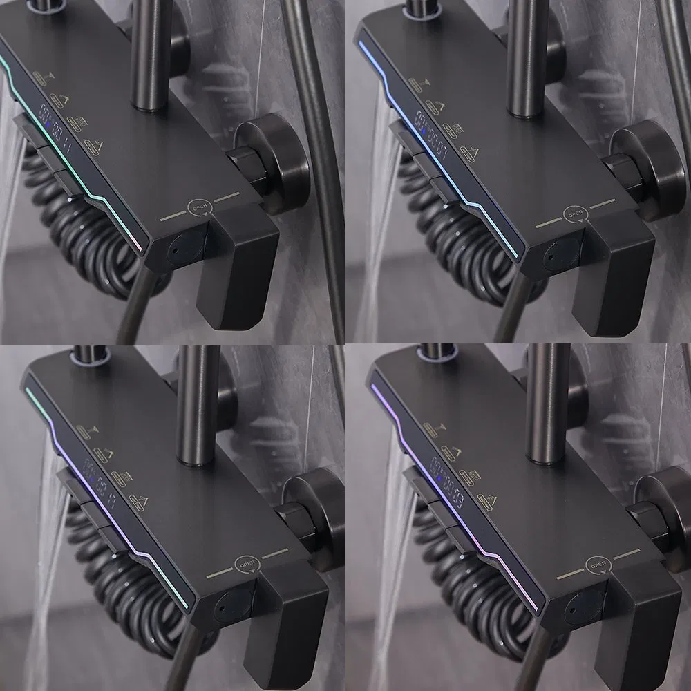 Bathroom Shower Set Shower Head with LED Light Smart Beautiful Faucet Rain Shower