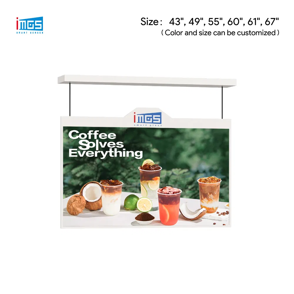 43-дюймовый двусторонний рекламный экран для помещений