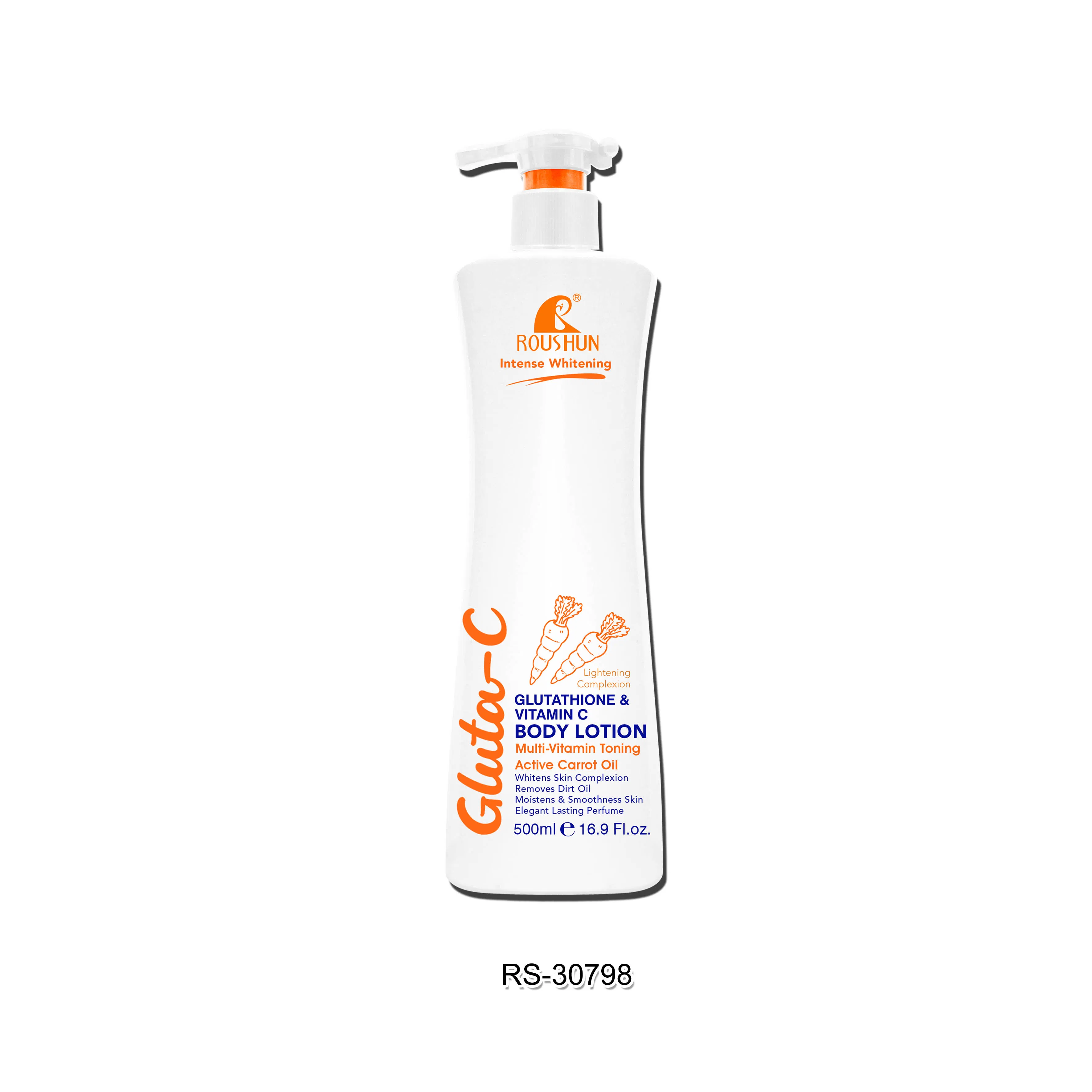 Carrot Body Lotion Skin Hydration Whitening Customize Roushun 500ml