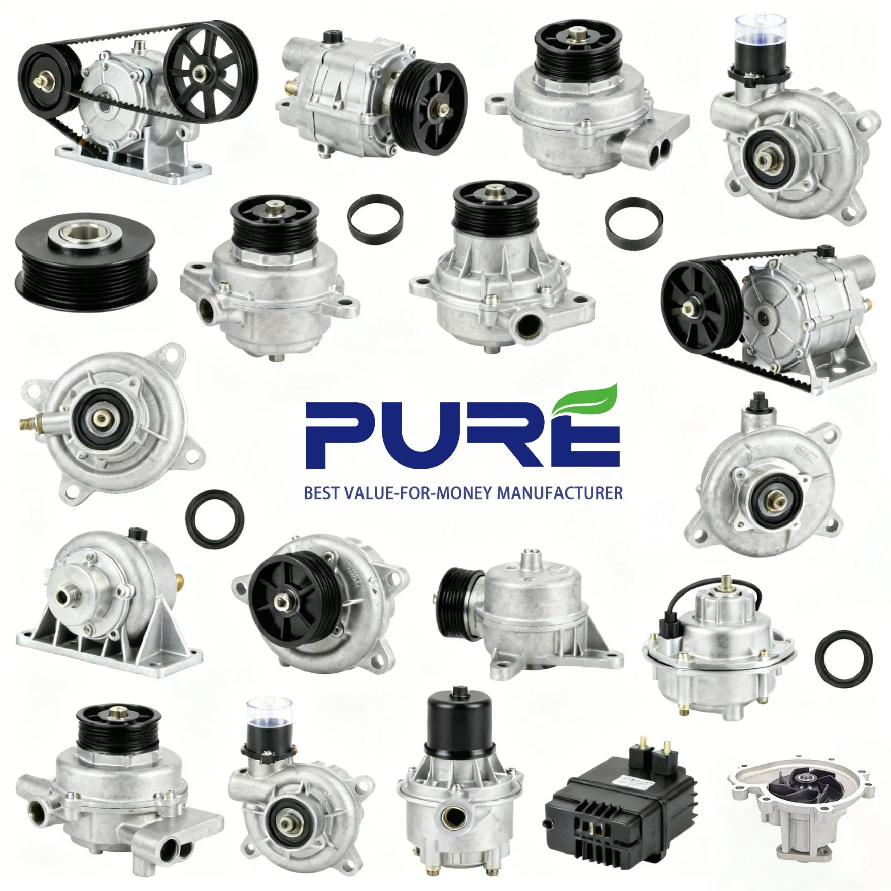 Помпа водяная алюминиевая S552-15710A для Mazda