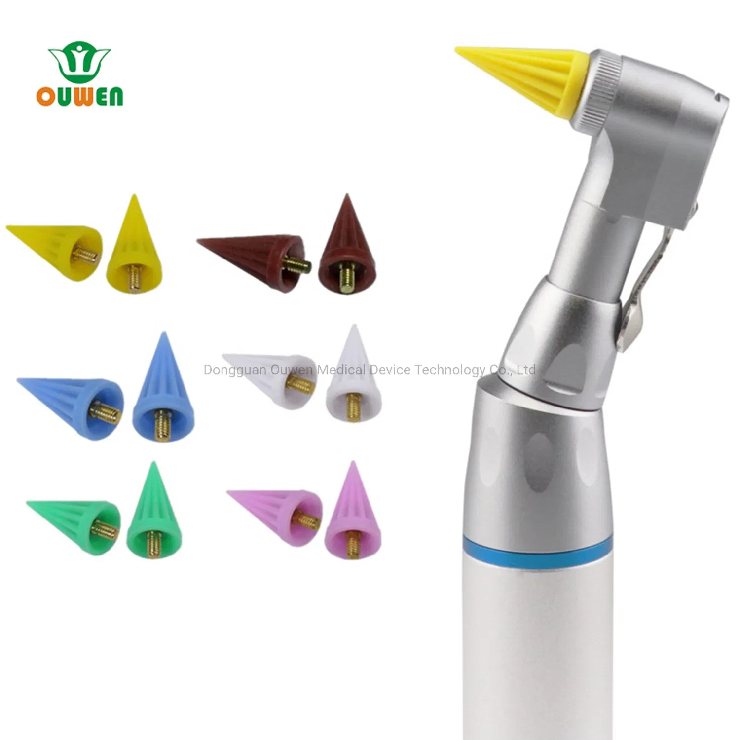 Ouwen Dentistry Instrumental Polisher Accessories Thraed Rubber Cleaning Polishing Cup