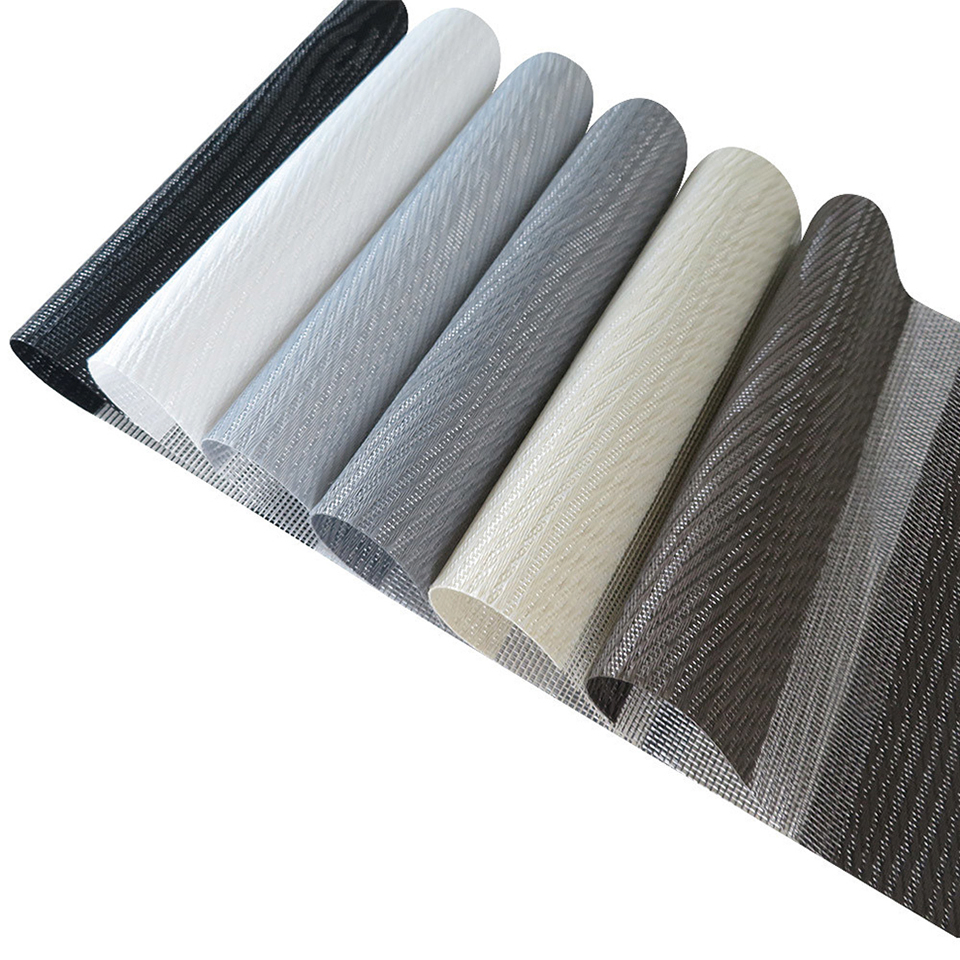 Textile Blackout Shades Zebra Roller Blind Fabric for Window Made in China