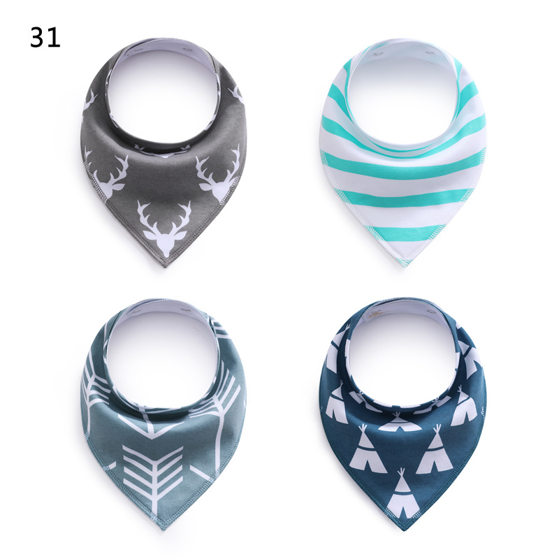 0143 Saliva Towel Baby Bib Fleece Cotton Triangle Towel Spring and Autumn