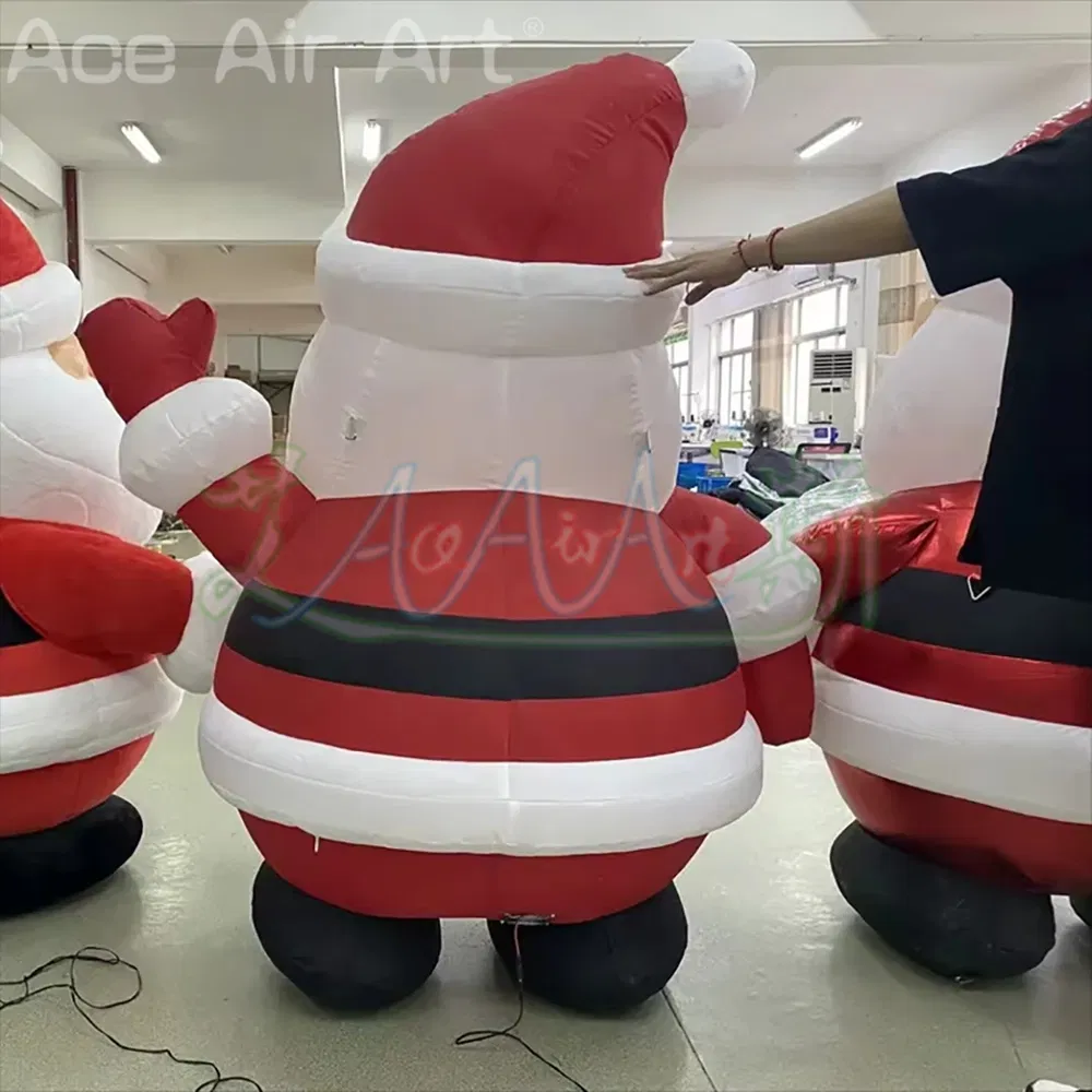 Giant Inflatable Santa Claus Air Blow Cartoon Father Christmas Decoration 1.8mh Festival Ornament Event Mall Advertising Props