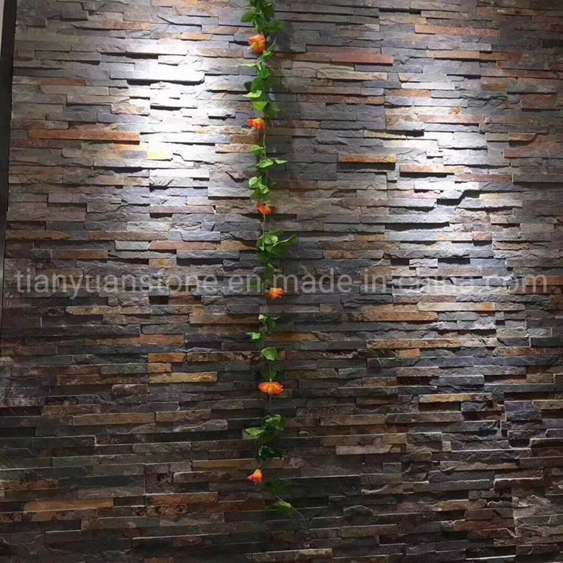 Slate Stone Cladding with Cement for Wall Decoration