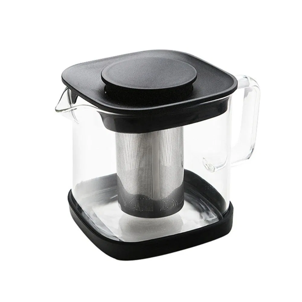 Heat Resistant Square Glass Teapot with Tea Infuser Puer Wbb27310