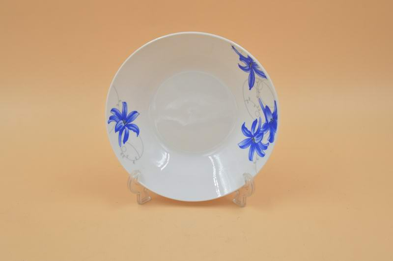 8"Soup Plate with Cheap Decal Porcelainware Ceramics Tableware