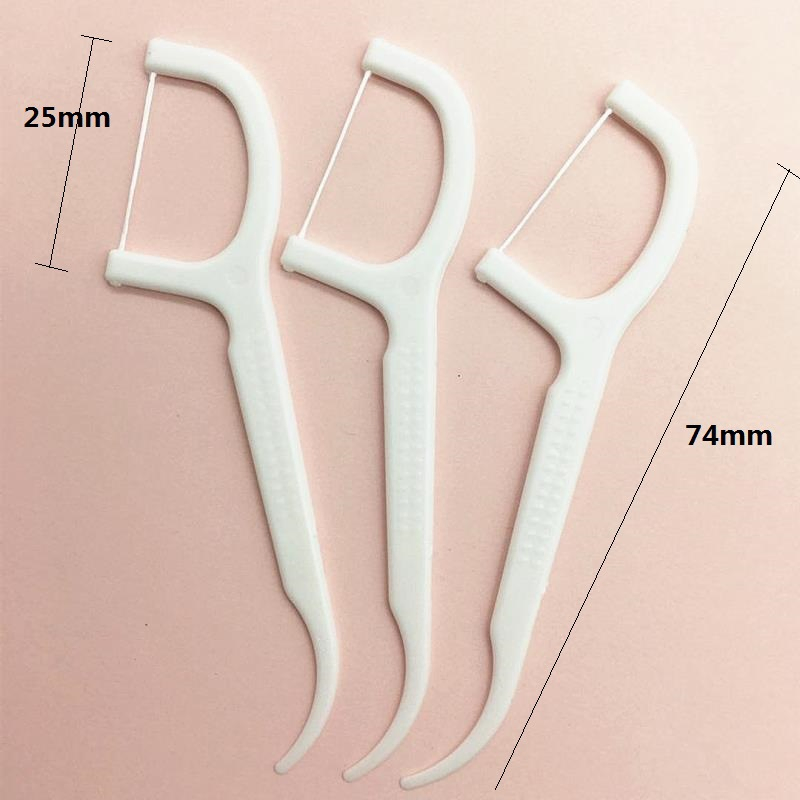 50pcs Bag Packing Tooth Pick Floss Picks Dental Floss Pick for Home Use