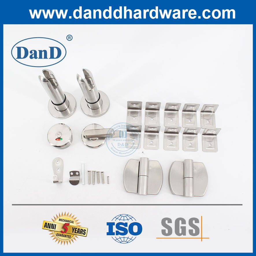 Casting 304 Stainless Steel Public Toilet Partition Accessory Bathroom Cubicle Hardware