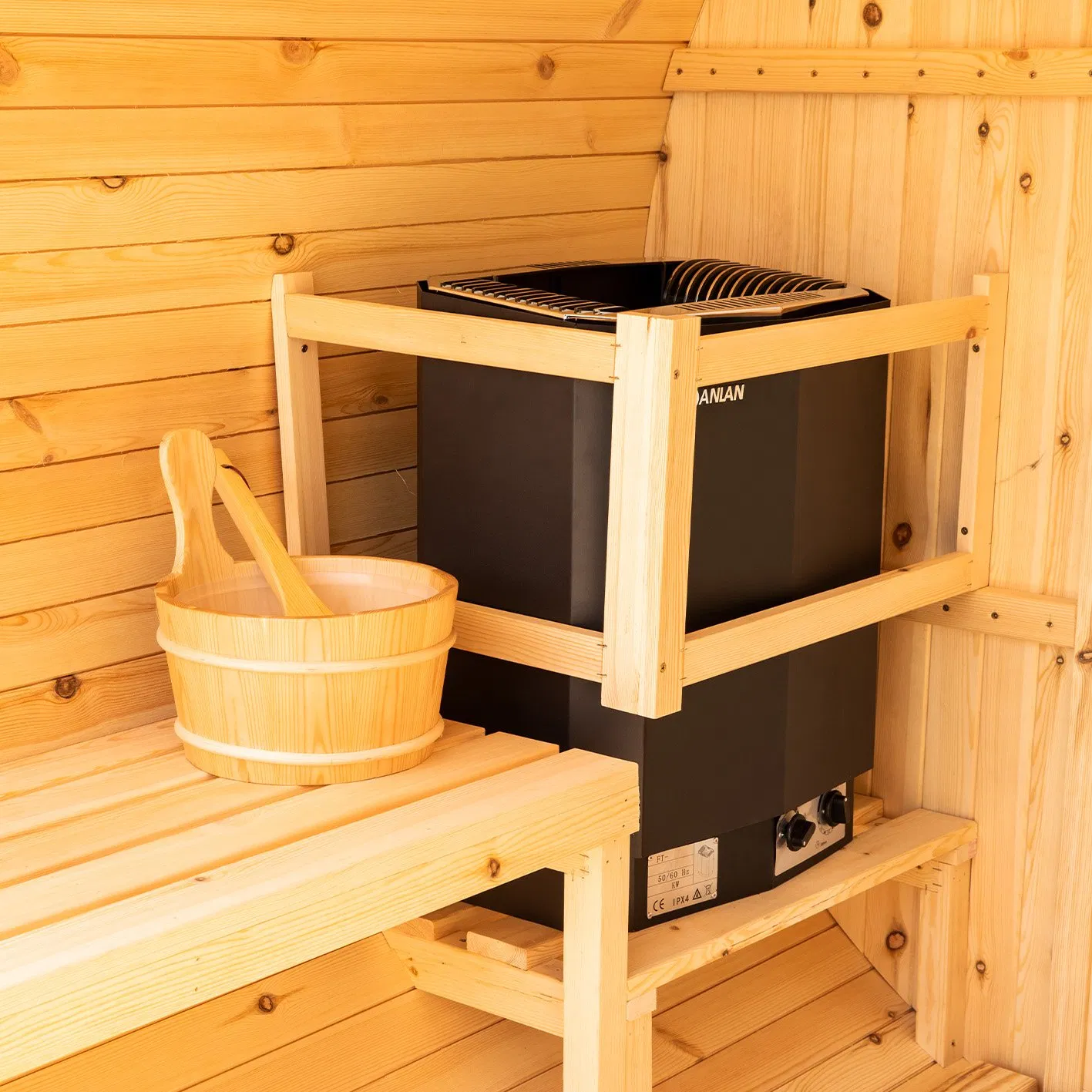 Exterior Red Cedar Sauna for 2 Person Waterproof Anticorosion