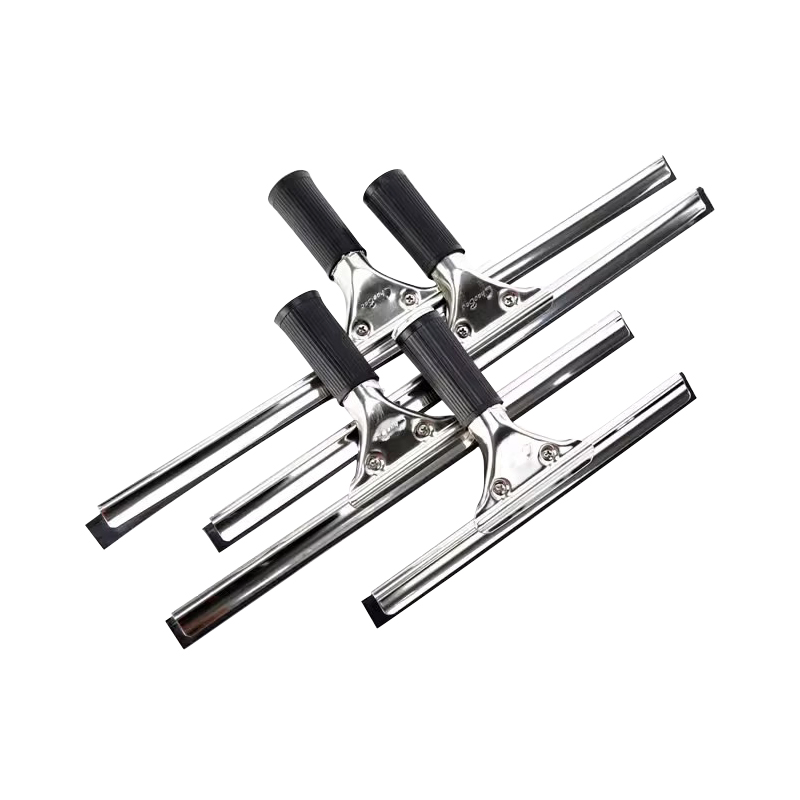 Multi-Purpose Stainless Steel Rubber Glass Wiper Long Telescopic Handle Window Squeegee