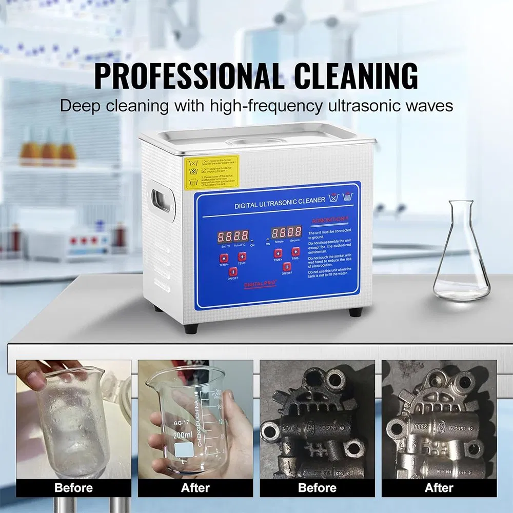 Intelligent Teeth Washing 40kHz Ultrasonic Glasses Industrial Household Jewelry Watches Cleaner